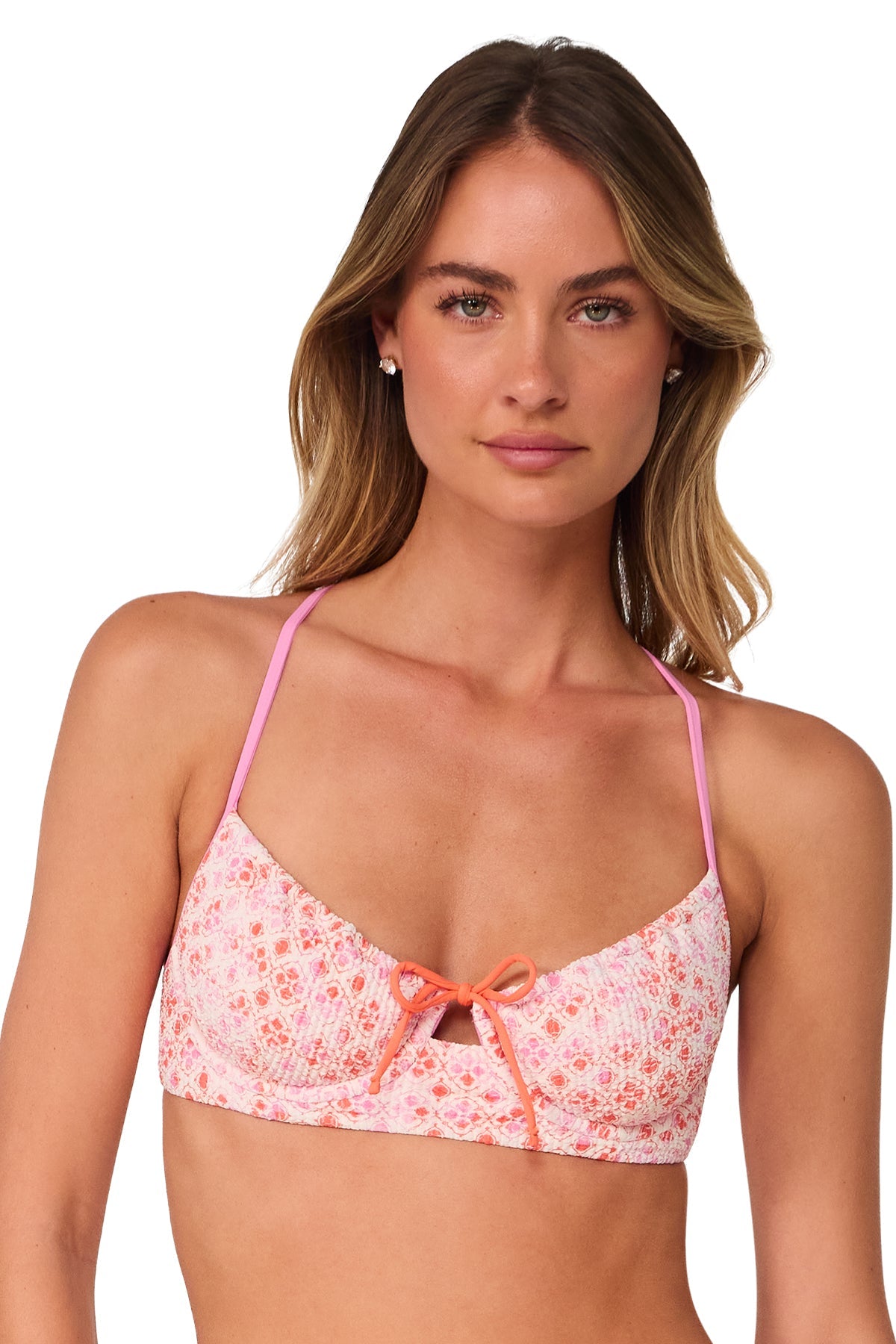 Swim Systems Coral Kiss Scrunch Maggie Underwire Top