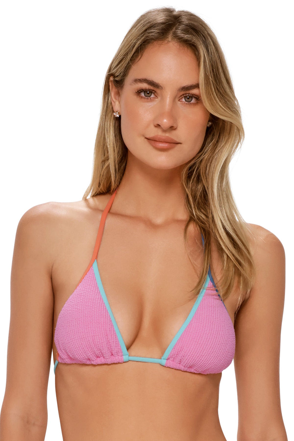 Swim Systems Cotton Candy Scrunch Trisha Triangle Top