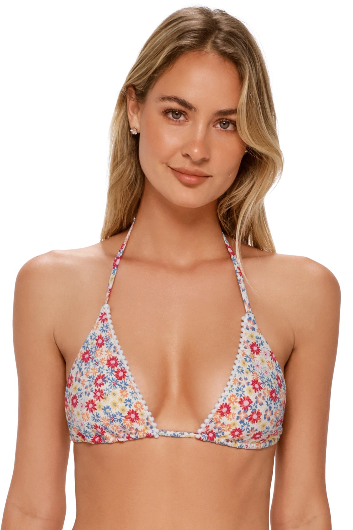 Swim Systems Prairie Petals Pom Pom Triangle Top