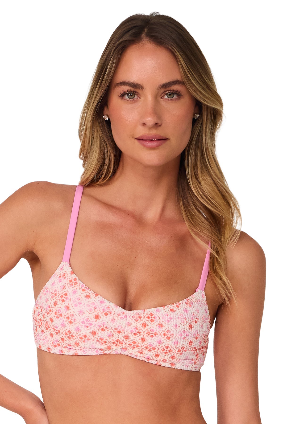 Swim Systems Coral Kiss Scrunch Sylvia Bralette Top