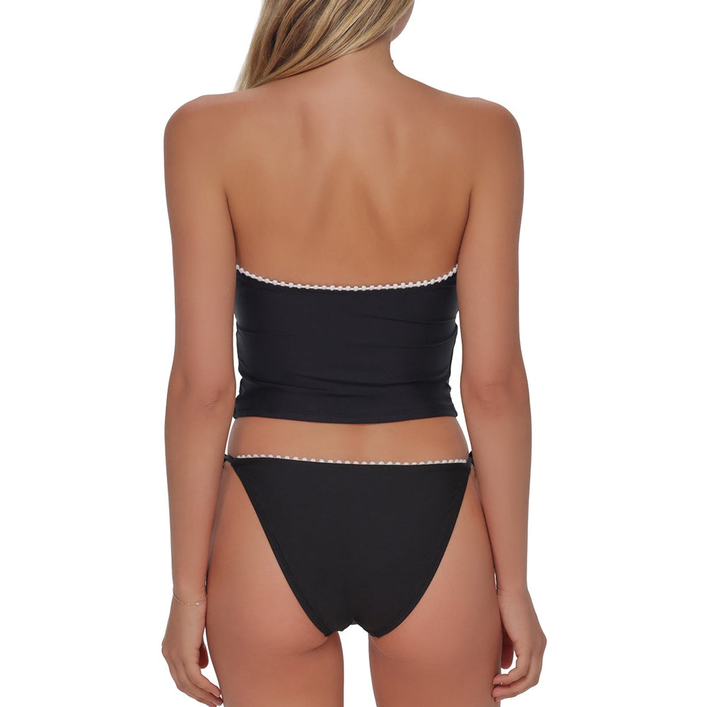 Swim Systems Black Pom Pom Dolly Crop Top