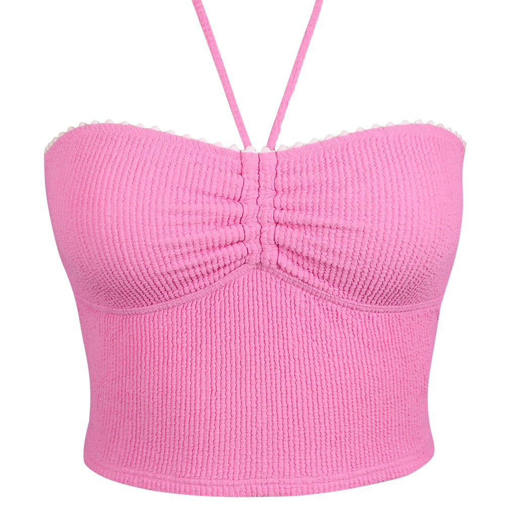 
                      
                        Swim Systems Cotton Candy Scrunch Pom Pom Dolly Crop Top
                      
                    