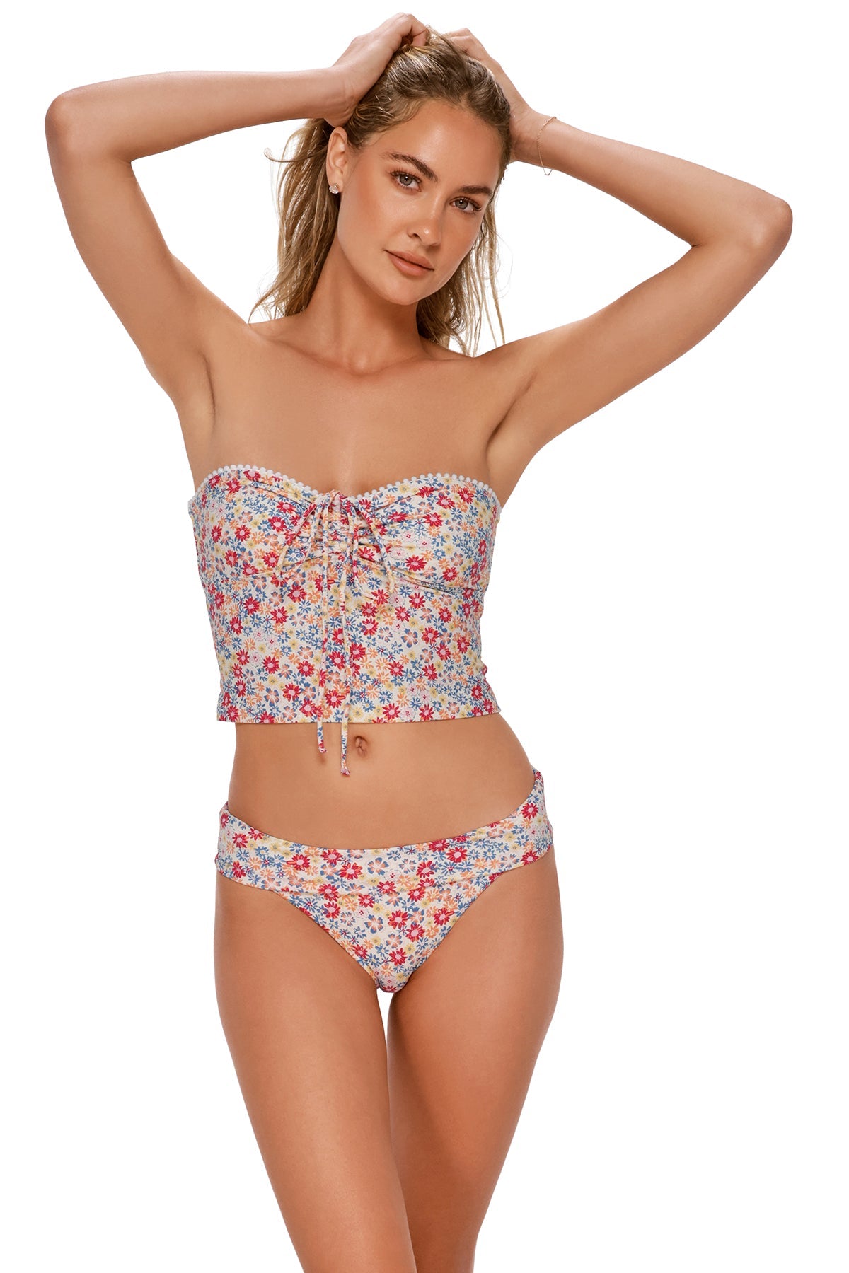 Swim Systems Prairie Petals Pom Pom Dolly Crop Top
