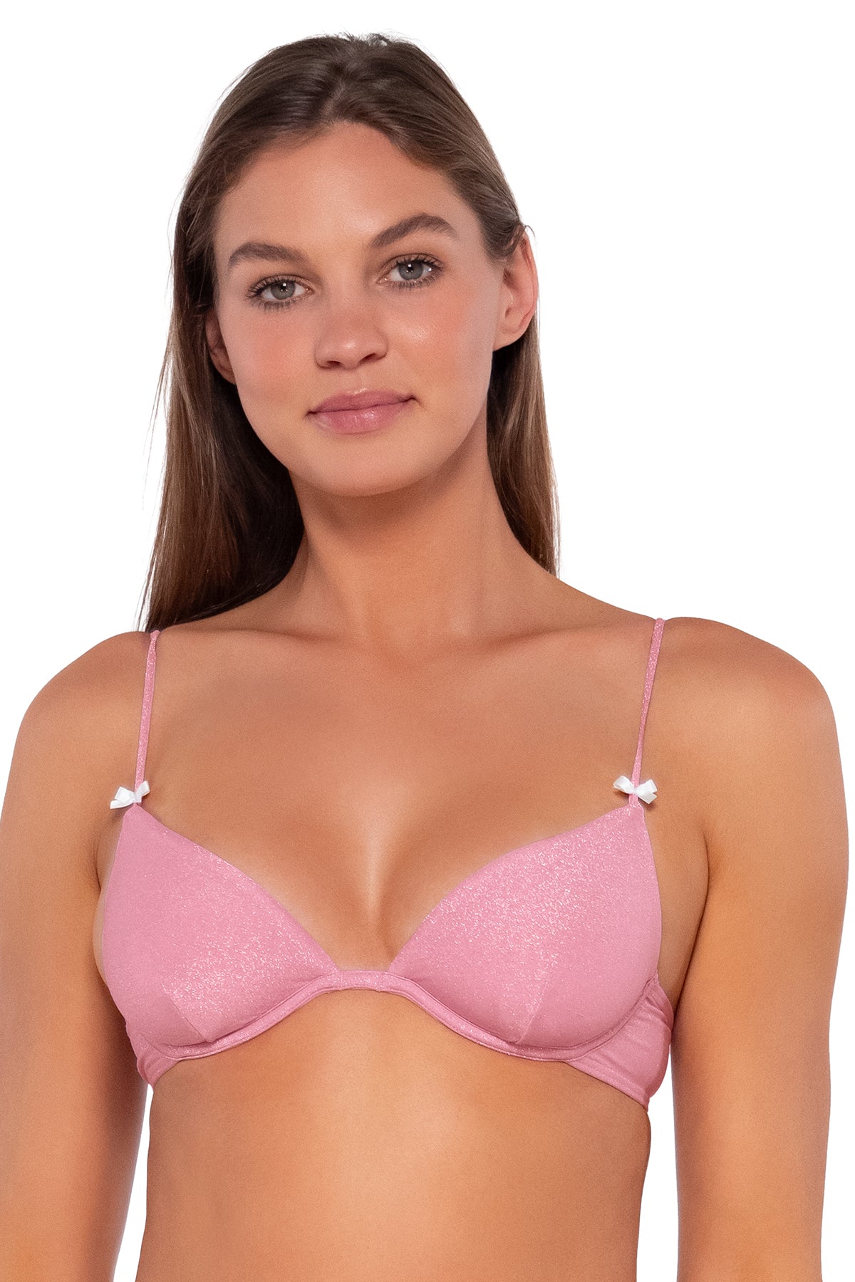 B Swim Blushing Bride Lurex Monika Underwire Bikini Top