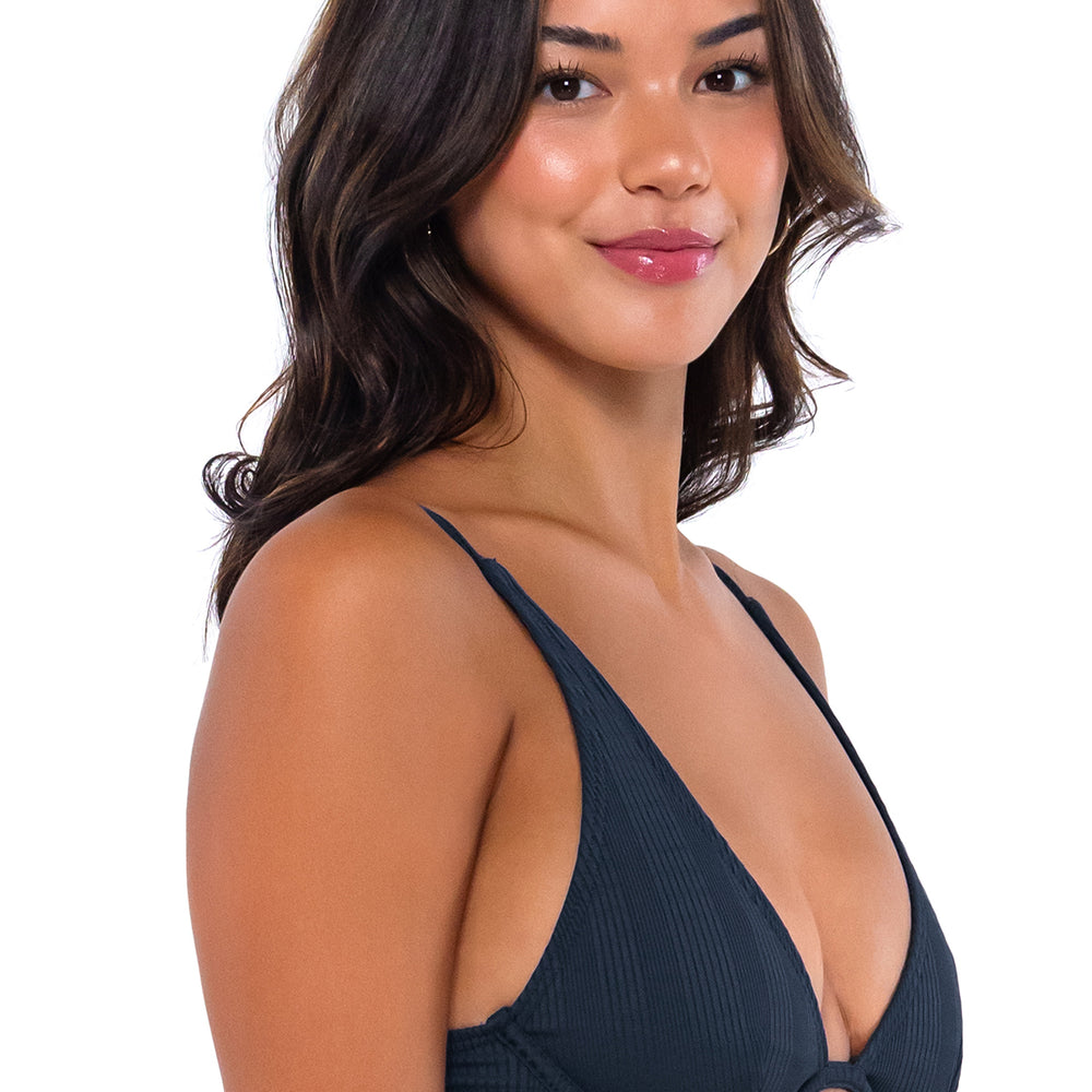 
                      
                        B Swim Navy Baja Rib Wyatt Over The Shoulder Bikini Top
                      
                    