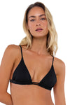 B Swim Black Baja Rib Kameryn Triangle Bikini Top