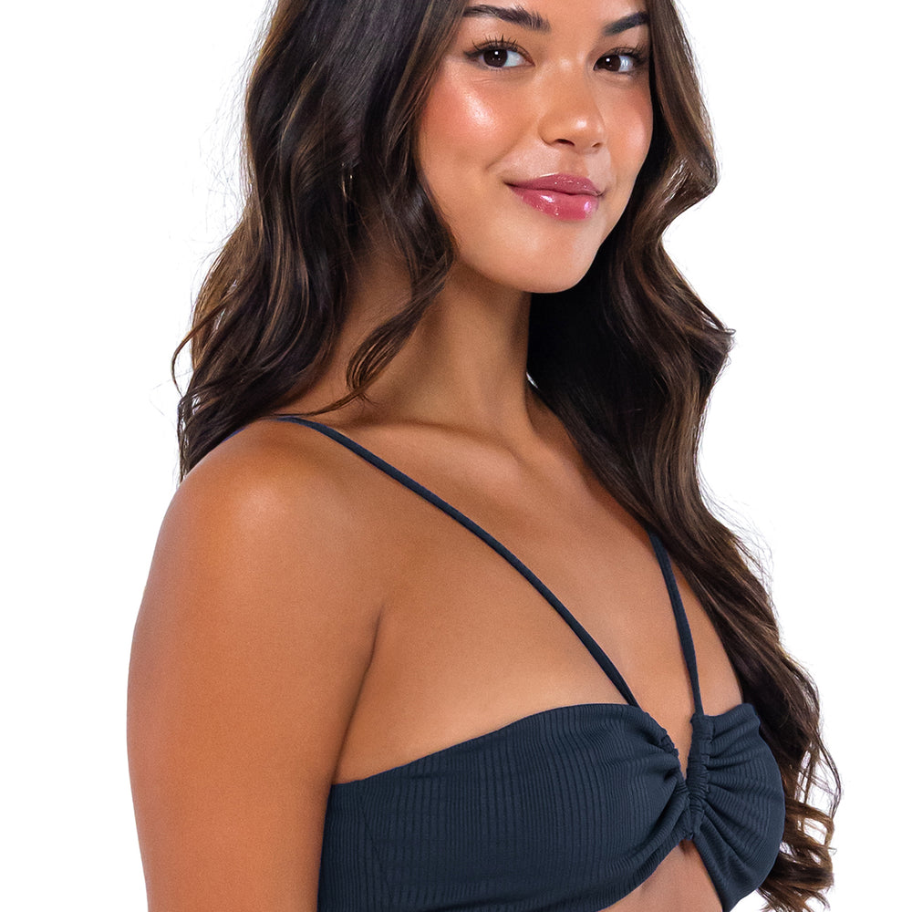 
                      
                        B Swim Navy Baja Rib Anisa V-Wire Bikini Top
                      
                    