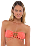 B Swim Coral Shine Sasha 3-Ways Bikini Top