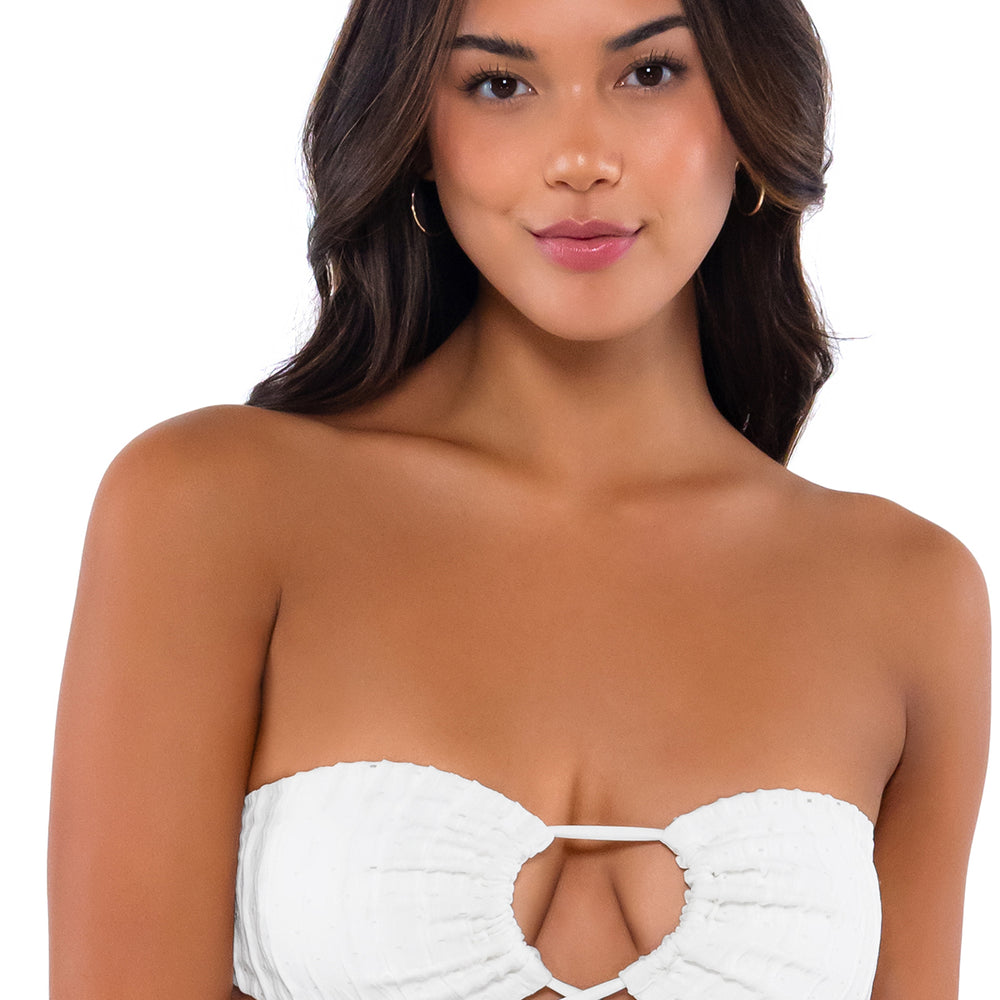 
                      
                        B Swim Sea Salt Eyelet Sasha 3-Ways Bikini Top
                      
                    