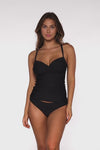 Sunsets Black Serena Tankini Top Cup Sizes E to H