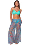 Sunsets Paisley Pop Breezy Beach Pant Cover Up