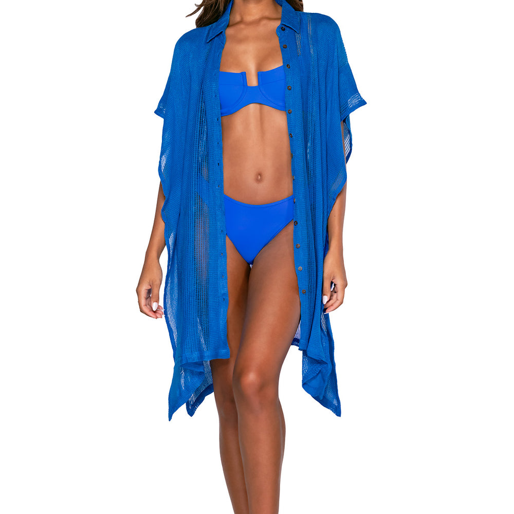 
                      
                        Sunsets Electric Blue Shore Thing Tunic Cover Up
                      
                    