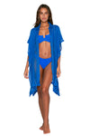 Sunsets Electric Blue Shore Thing Tunic Cover Up