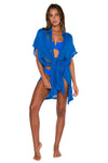 Sunsets Electric Blue Shore Thing Tunic Cover Up