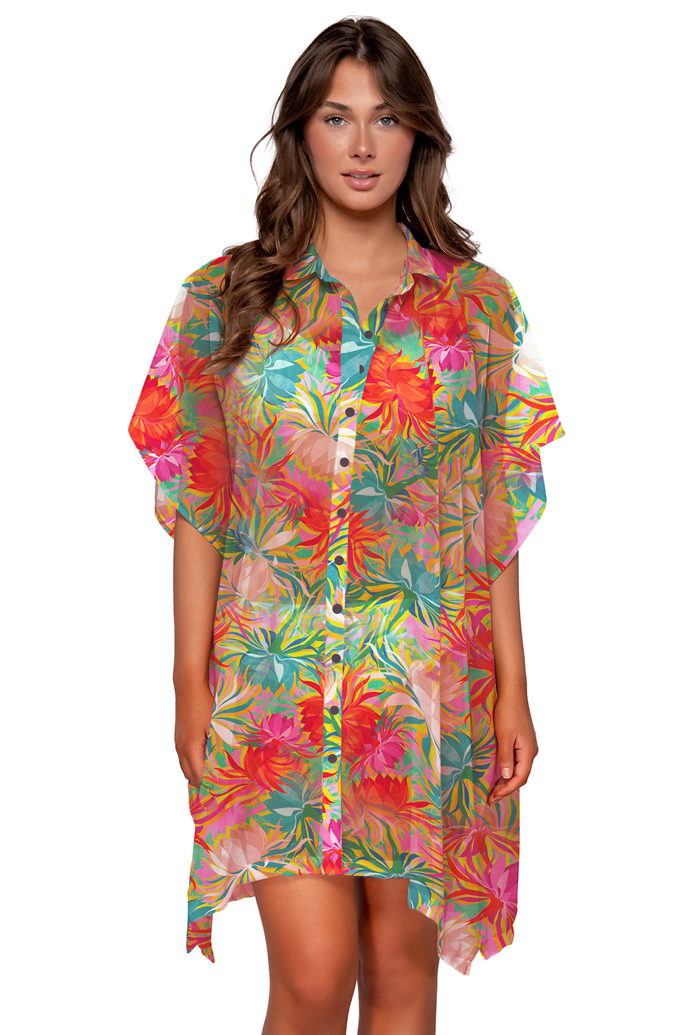 Sunsets Lotus Shore Thing Tunic Cover Up