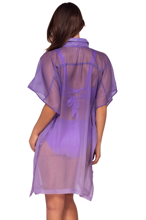 Sunsets Passion Flower Shore Thing Tunic Cover Up