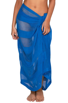  Sunsets Electric Blue Paradise Pareo Cover Up