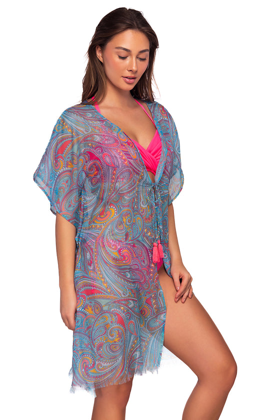 Sunsets Paisley Pop Maldives Tunic Cover Up