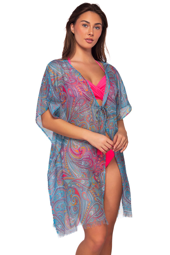 Sunsets Paisley Pop Maldives Tunic Cover Up