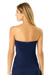Anne Cole Live In Color Navy Twist Front Bandeaukini Swim Top