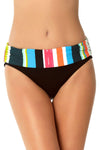 Anne Cole Clear Water Stripe Printed Foldover Bottom