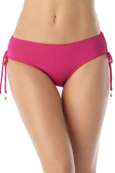 Anne Cole Women's Live In Color Berry Side Tie Swim Bottom