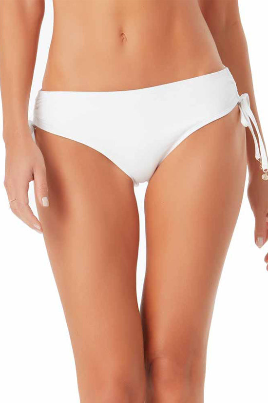 Anne Cole Live In Color White Side Tie Swim Bottom