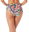 Anne Cole Watercolor Paisley Ring Belted High Waist Bikini Bottom
