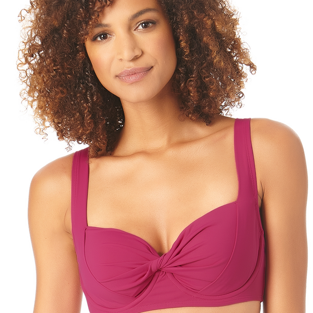 
                      
                        Anne Cole Live In Color Berry Retro Underwire Bikini Top
                      
                    