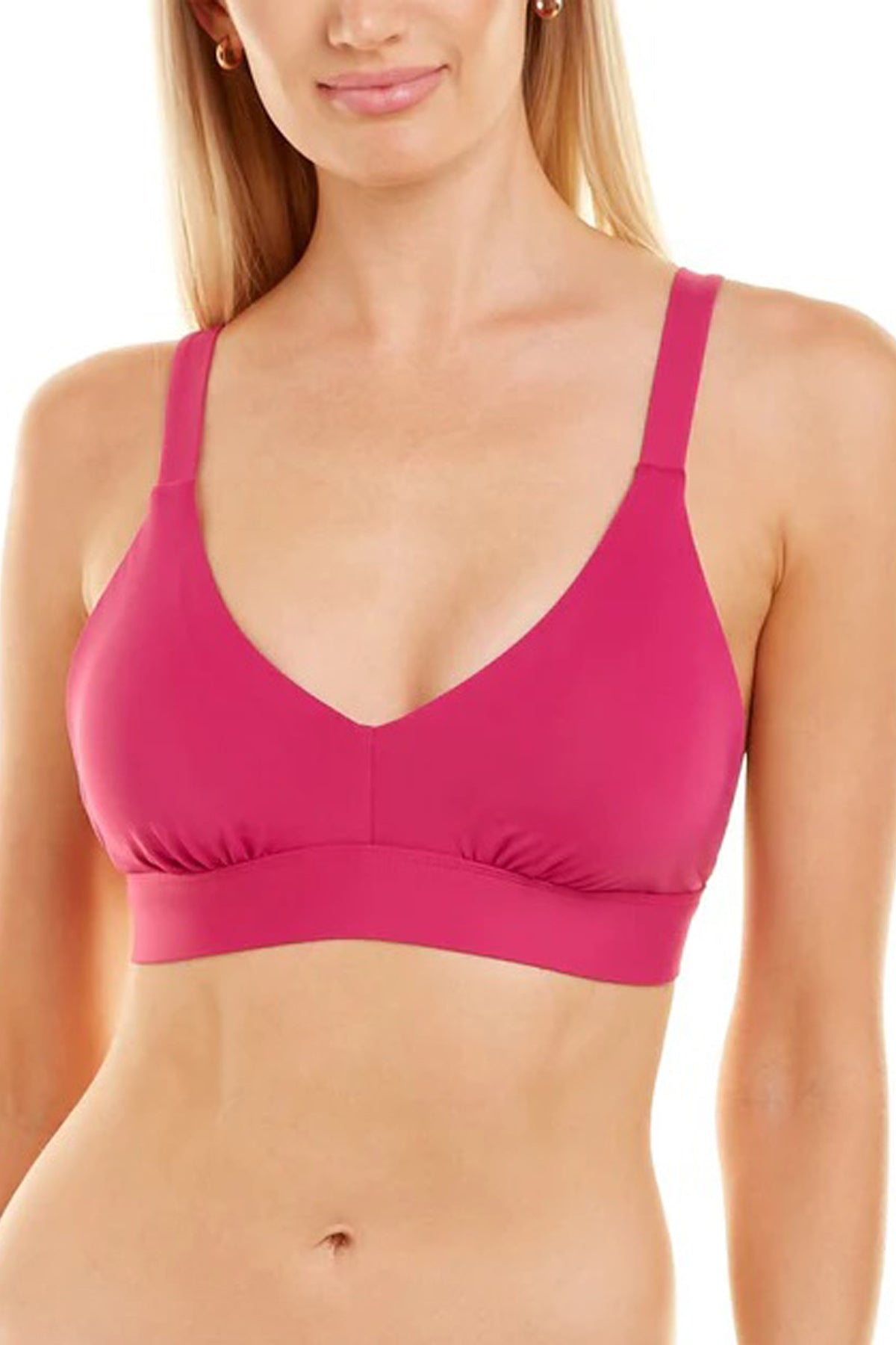 Anne Cole Live In Color Berry Easy Triangle Bikini Top