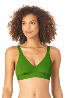  Anne Cole Live In Color Green Grass Easy Triangle Bikini Top