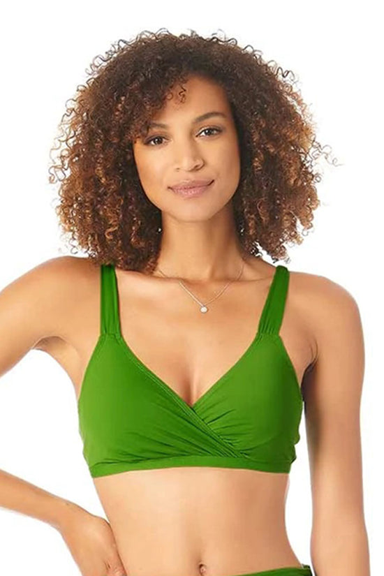 Anne Cole Live In Color Green Grass Hidden Underwire Bikini Top