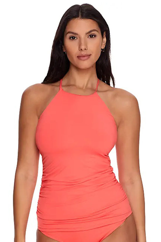 Anne Cole Live In Color Juicy High Neck Tankini Top