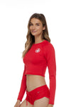 Body Glove Smoothies True Let It Be Crop Long Sleeve Rash Guards