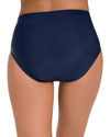 Penbrooke Swim Solid Basic Pant Bikini Bottom Navy Blue