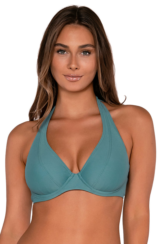 Sunsets Ocean Muse Halter Bikini Top Cup Sizes C to DD
