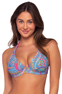  Sunsets Paisley Pop Muse Halter Bikini Top Cup Sizes C to DD