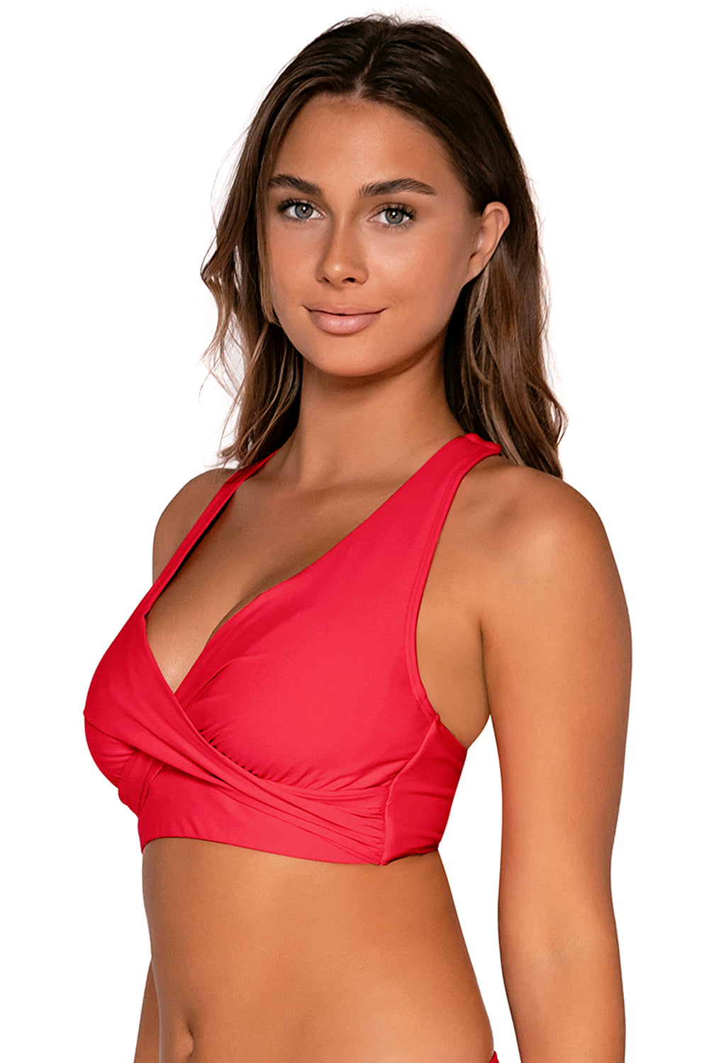 Sunsets Geranium Elsie Bikini Top Cup Sizes E to H