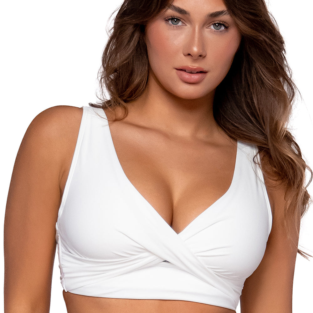 
                      
                        Sunsets White Lily Elsie Bikini Top Cup Sizes E to H
                      
                    
