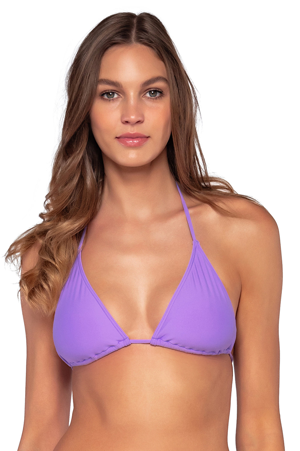 Sunsets Passion Flower Reversible Starlette Triangle Bikini Top