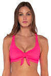 Sunsets Neon Pink Brandi Bralette Bikini Top