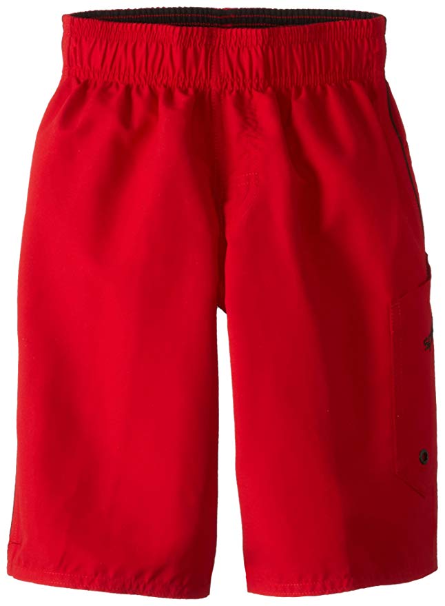 Speedo Boys' Marina Volley Board Shorts Atomic Red