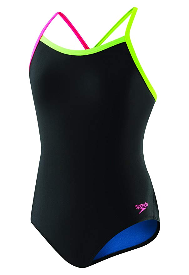 Speedo Girls' Flip Turns Solid Propel Back Pro Lite Black