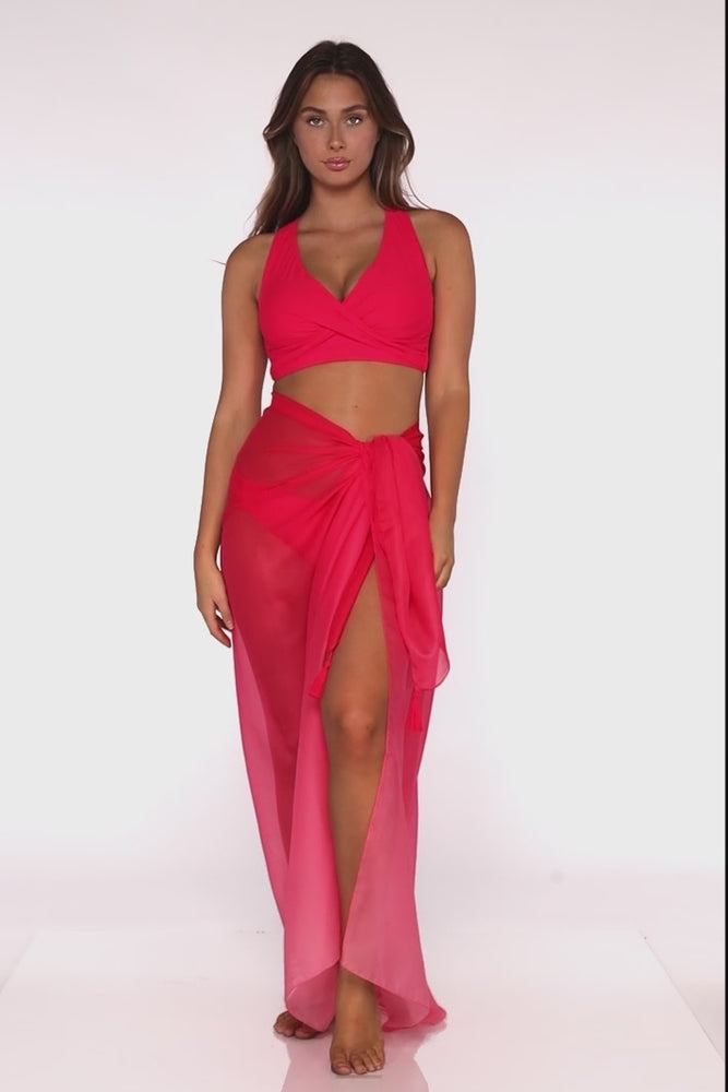 
                      
                        Load and play video in Gallery viewer, Sunsets Geranium Elsie Bikini Top Cup Sizes E to H
                      
                    