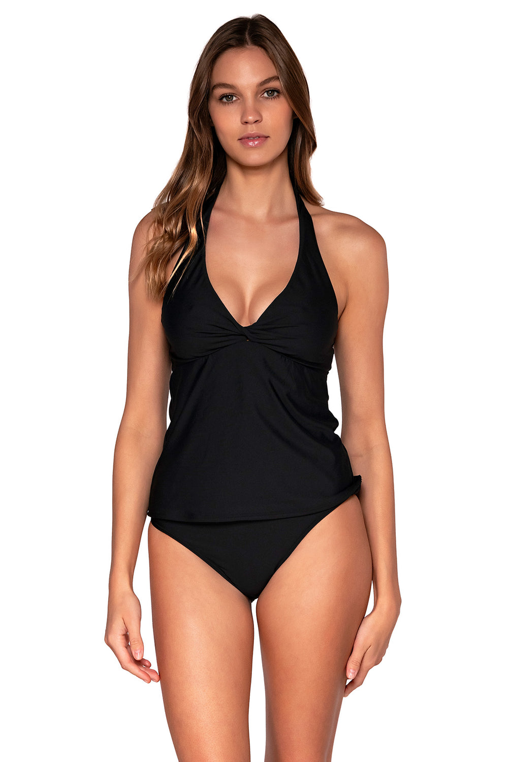 Sunsets Black Heidi Cup Sizes Tankini Top