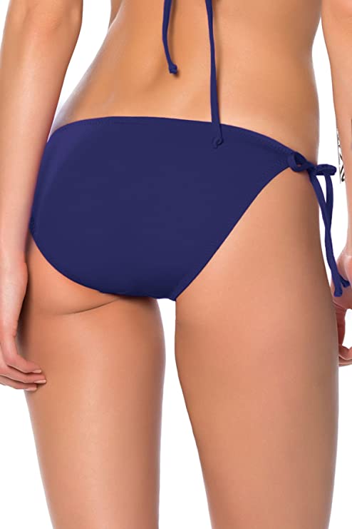 Becca By Rebecca Virtue Color Code Indigo Tie Side Basic Bikini Bottom