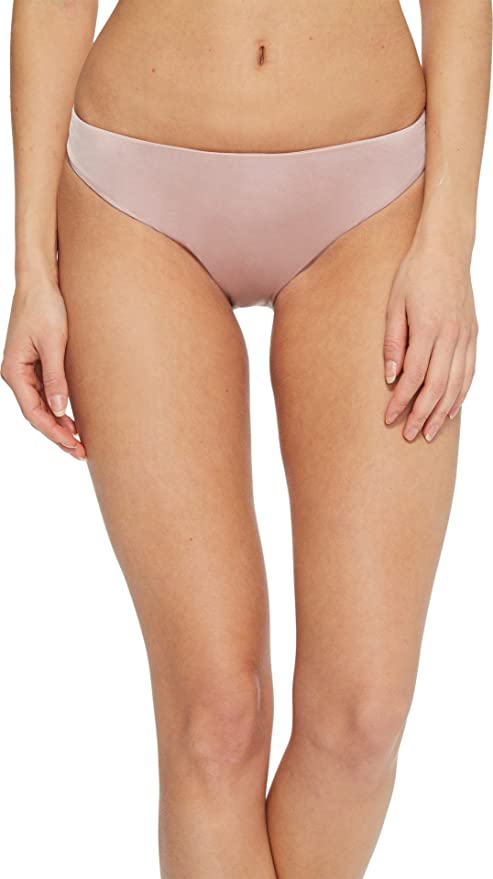 The Bikini Lab Solid Basic Cinched-Back Hipster Bikini Bottom Blush