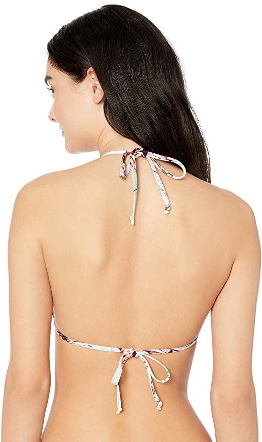 The Bikini Lab White Tropical Triangle Bikini Top