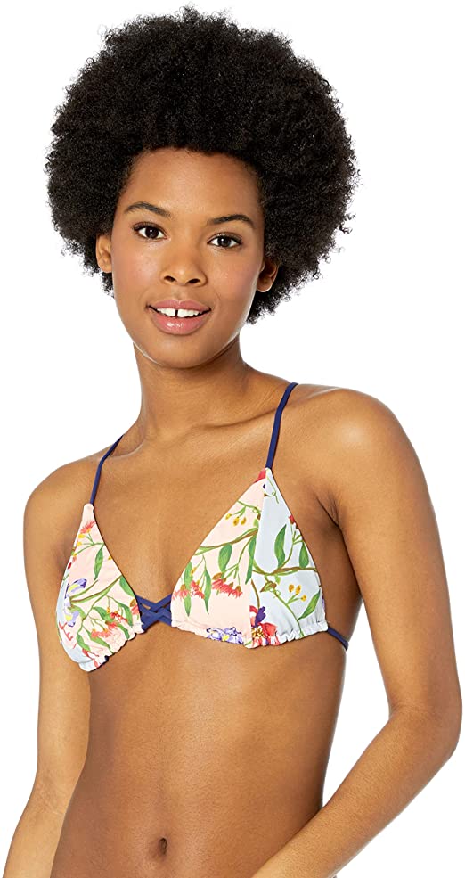 The Bikini Lab Tropical Garden Reversible Triangle Bikini Top