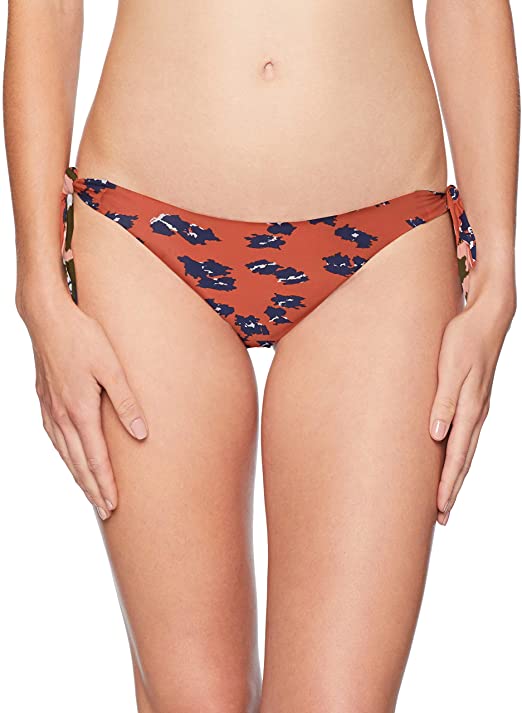 The Bikini Lab Orange Reversible Tide Side Bikini Bottom